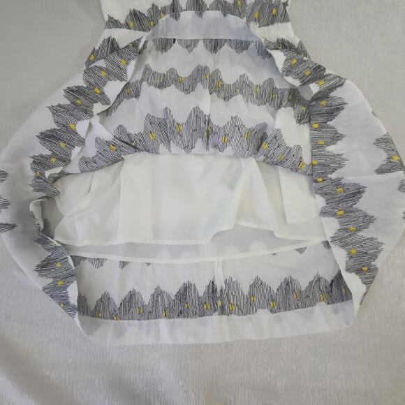 Anthropologie Corey Lynn Calter Frequence Linen abstract dress Sz 2 Resort wear - Picture 8 of 12